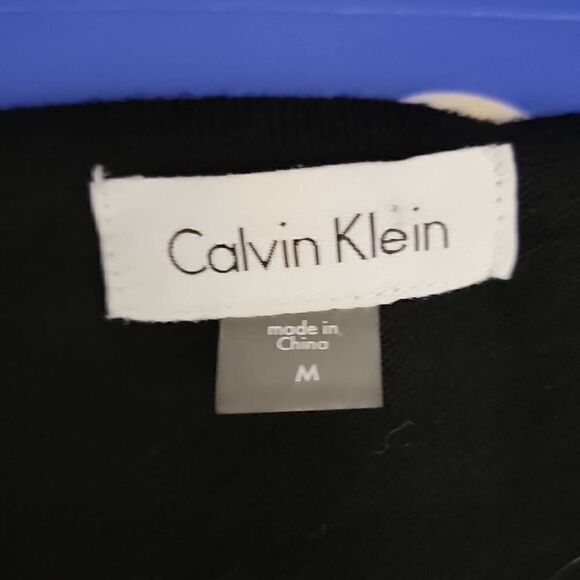 Calvin Klein Long Sleeve Lace Zipper Midi Dress Black Medium - Picture 8 of 11